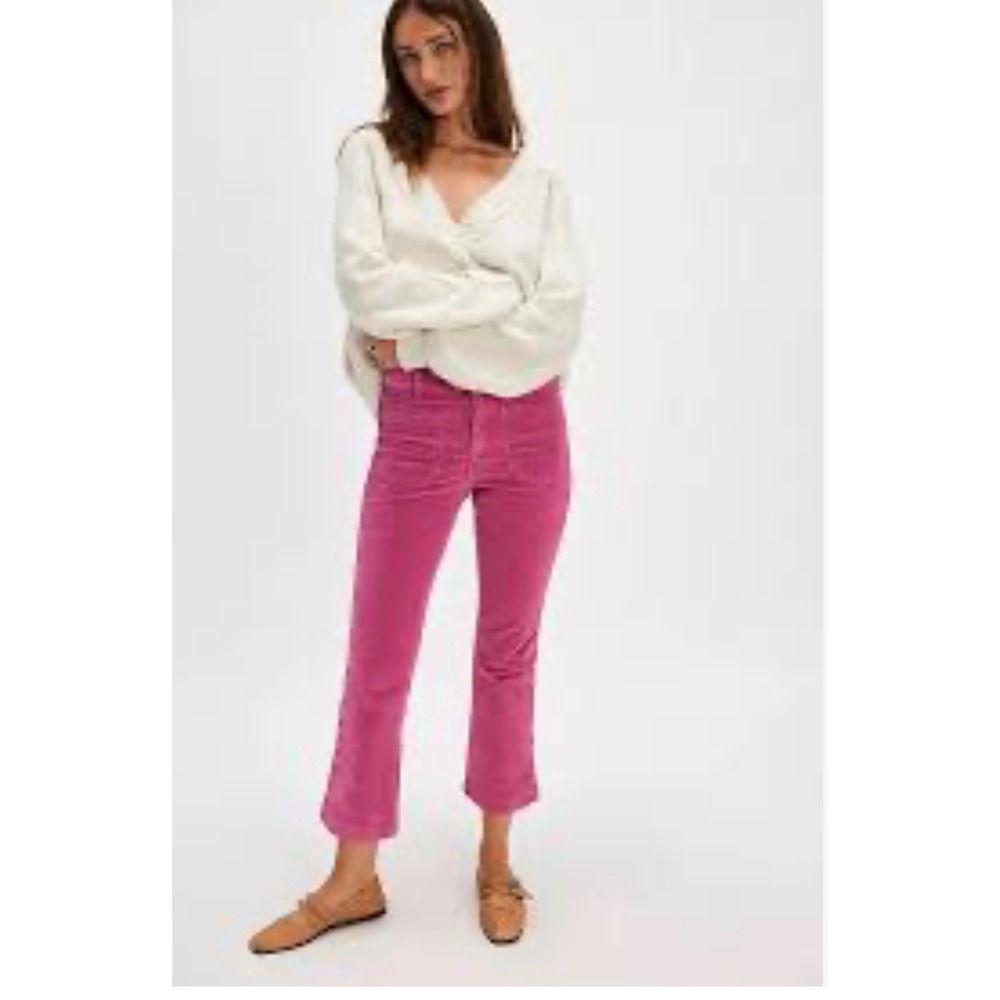 Free people high time velvet kick flare pants fall